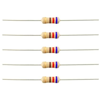 1 Watt Carbon Film Resistor 620 Ohm Pkg Of 5 Amazon Com Industrial Scientific