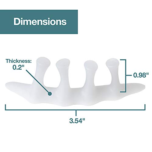 ZenToes Hammer Toe Straightener Crest with No Loop 4 Count Gel Spacer