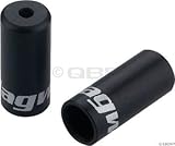 Jagwire 4mm Open Alloy End Caps, Black, Bottle of 50