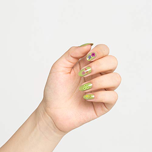 3 Boxes Natural Real Dried Flower Dry Flowers Nail Stickers Colorful with 30PCS Hollow Bezel Trays, Tweezers, for Epoxy Resin Casting Molds, Nail Art, DIY Making Craft, Nail Decals (Set 1)