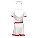 Night Shift Nurse Women's Sexy Halloween Role Play Costume Scrubs, White, Small