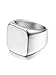 FIBO STEEL 2 Pcs Stainless Steel Biker Rings for Men Jewelry Rings Band,Size 13