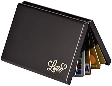 RFID Credit Card Holder Slim Card Wallet with 6 slots Stainless Steel ID Card Case for Women or Men