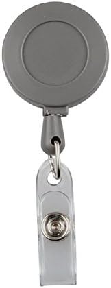 Retractable reel with Belt Clip for ID Badge Reel (Gray)