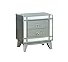 Coaster Home Furnishings Leighton Modern Classic Wood 2-Drawer Bedroom Nightstand Bedside Table Organizer Unit Metallic Mercury 204922