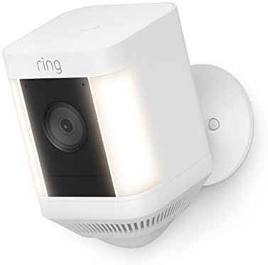 Ring Spotlight Cam Plus, Battery | Home or business security with HD video, Two-Way Talk, Color Night Vision, and Security Siren (2022 release) - White