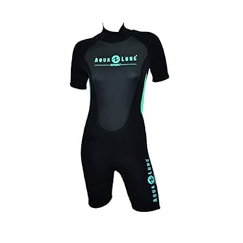 AQUA LUNG BEACH FUN SHORTY LADY 2016 Damen Neopren Semidry Neoprenanzug Wetsuit(S / 36,AQUA/FLIEDER/SCHWARZ)