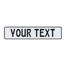 Custom European Style License Plate - 10 Character