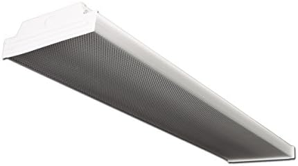 Bright White 8FT Low Profile LED Wraparound Light Fixture | 11" x 96" | 8400 Lumen | 4x18W LED T8 4000K Lamps Included | Surface Mount | Perfect For Schools, Stores, Offices (8 FT)