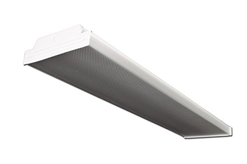 Bright White 8FT Low Profile LED Wraparound Light Fixture | 11" x 96" | 8400 Lumen | 4x18W LED T8 4000K Lamps Included | Surface Mount | Perfect For Schools, Stores, Offices (8 FT)