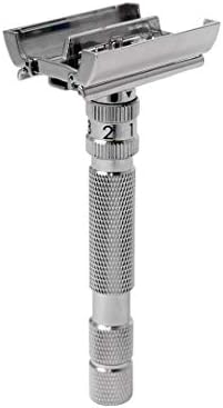 Rockwell Razors Model T White Chrome Double Edge Razor