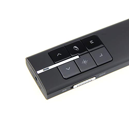 [Upgraded] KNORVAY N99C Wireless Presenter with Air Mouse, 360mAh Rechargeable PPT PowerPoint Clicker Presentation Remote Multi-Function Laser Pointer (Black)