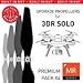 MAS Upgrade Propellers for 3DR Solo with Built-in Nut in Black - x4 in Set primary