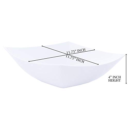 Plasticpro Disposable 128 ounce Square Serving Bowls, Party Snack or Salad Bowl, Extra Large Plastic - //coolthings.us