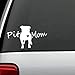 Bluegrass Decals Pit Bull Pit Mom Pitbull Dog Decal Sticker (White, 7.5