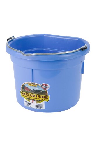 UPC 084369154017, Miller Manufacturing P8FBBERRYBLUE Plastic Flat Back Bucket for Horses, 8-Quart, Berry Blue