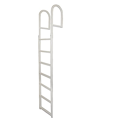 BH-USA White Powder Coated Aluminum Dock Ladder - 7 Step