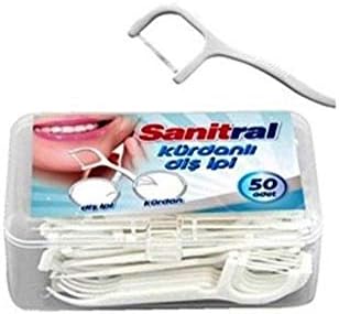 Sanitral Dental Floss Sticks, Strong Non-Shred Floss - Image 3