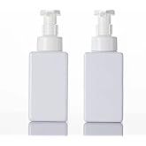 2 PCS-Foaming Soap Dispenser, Hand Soap Dispenser, Refillable Foam Liquid Hand Soap Empty Plastic Pump Bottle Container for Bathroom Vanities, Kitchen Sink, Hospital, Clinic(17 oz ) (White)