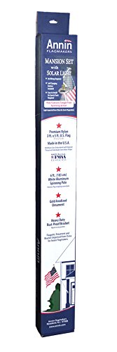 American-Flag-and-Flagpole-Set-6-ft-Aluminum-Spinner-Pole-that-Rotates-360-Degrees-Includes-a-Solar-Light-and-US-Flag-3x5-ft-SolarGuard-Nylon-by-Annin-Flagmakers-Mansion-Kit-Model-42914