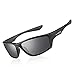 Cool Change CoolChange Polarized Sports Sunglasses TR90 Unbreakable Frame Sport Driving Fishing Bike Glasses for Men Women, Black, Medium