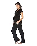 Black Maternity Nursing Wrap Top Sleep Set Sleepwear Small