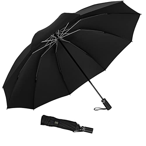 LANBRELLA Umbrella Large Inverted Folding Umbrellas Windproof Compact