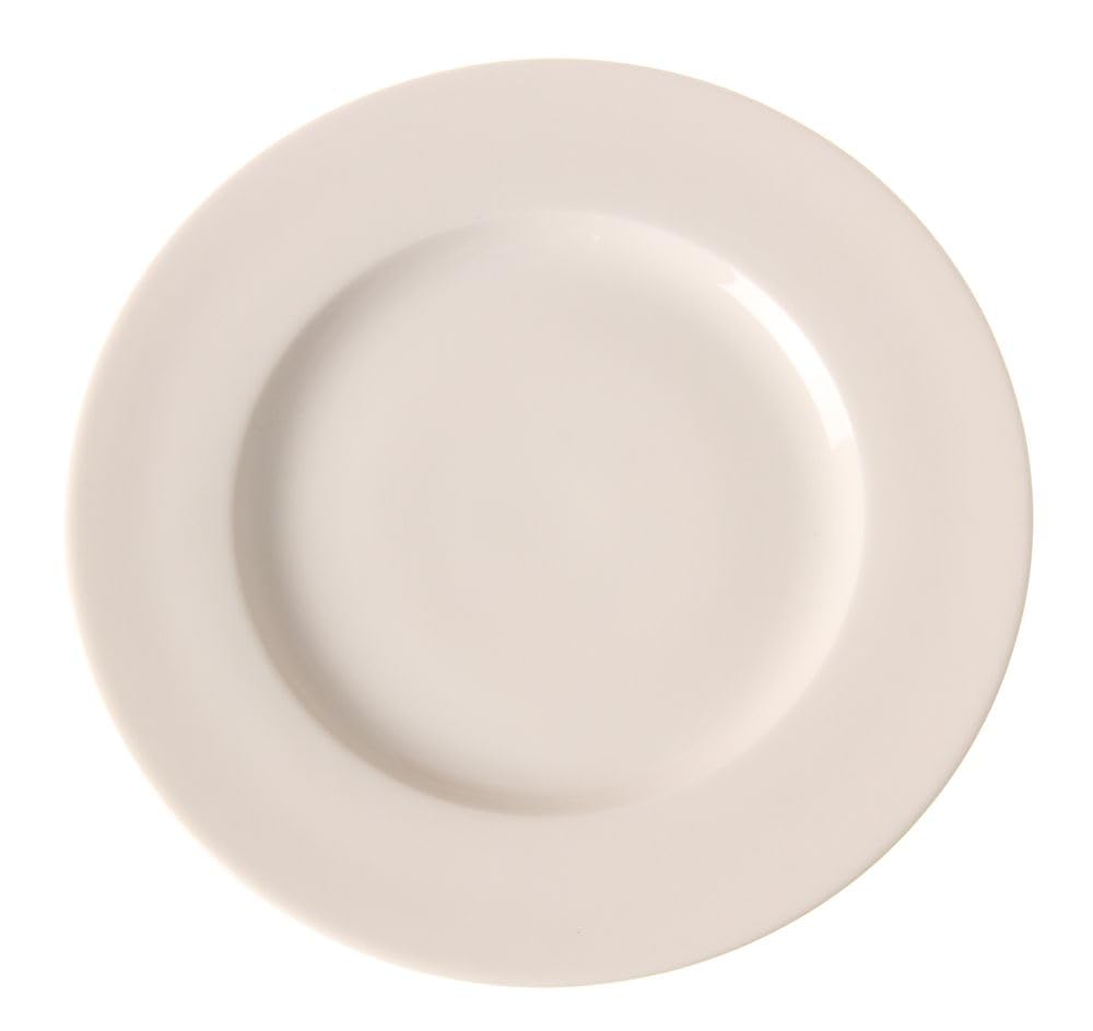 HENDI Plate, flat, reinforced edges, high-quality glaze, high impact and wear resistance, suitable for microwave, dishwasher, ø230mm, porcelain