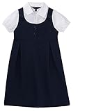 French Toast School Uniform Girls Peter Pan Collar 2-Fer Dress