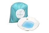 PureRejuva Premium Sitz Bath for Toilet- Therapeutic Treatment for Postpartum or Hemorrhoids Relief and Yoni Steaming- Contoured Seat with Overflow Vent System, Deep (67ounce) Soaking