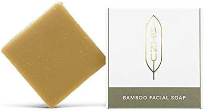 BINU Bamboo Facial Soap | 100% Natural | Mild Facial Wash with Honey, Bamboo Leaf & Glycerine for Normal Skin | Handmade Face Soap | with Natural Glycerine