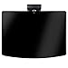 VonHaus 1x Floating Wall Shelf with Strengthened Tempered Glass - Adjustable - Black - DVD Players/Cable Boxes/Games Consoles/TV Accessories