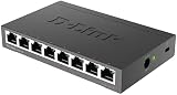 D-Link DGS-108 8-Port Gigabit Unmanaged Metal Desktop Network Switch Black view 3
