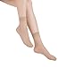 Fitu Women's 10 Pairs Pack Nylon Ankle Tights Hosiery Socks (Beige) One Size Beige