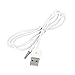 ZIMRIT 3.5mm Male AUX Audio Jack to USB 2.0 Male Charge Cable Aux to USB Adapter Cord USB to Aux, Black, 3 Feet (White)