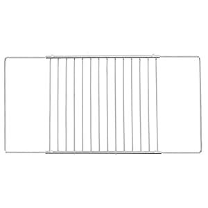 ICQN Verstelbaar universeel ovenrek | Oven grill | uitschuifbaar van 37,5-60 cm en 32 cm diepte | Bakgrill voor oven…