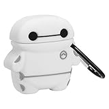 Gift-Hero Compatible with Airpods 1&2 Soft Silicone Cute Case, Cartoon 3D Fun Funny Cool Kawaii Designer Kits Character Skin Fashion Chic Unique Cover for Girls Boys Kids Teens Air pods (Big White)