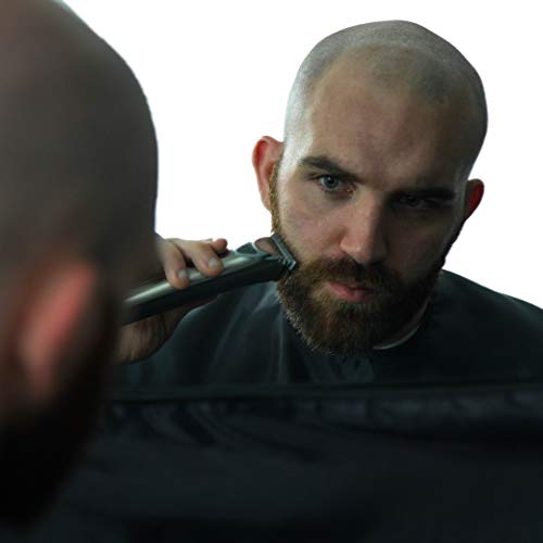 BMCC Beard Apron Bib for Men Shaving and Trimming with Mirror Suction Cups Hair Catcher Adjustable Neck Strap