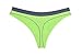 6-Pack G-string Low Waist Invisible No-Show Cotton Color Patchwork Sexy Thong Seamless Bikini Panties(L, green and red and black and gray and blue and hoary)