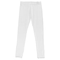 French Toast Toddler Girls' Lace Trim Legging, White, 2T