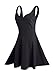 Missufe Women's Sleeveless Sweetheart Cocktail Wedding Formal Fit and Flared Short Dress