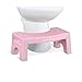 Squat N Go 7” Folding Squatting Stool | The Only Foldable Toilet Stool | Convenient and Compact – Great for Travel | Fits All Toilets, Folds for Easy Storage, Use in Any Bathroom | Pink Color |