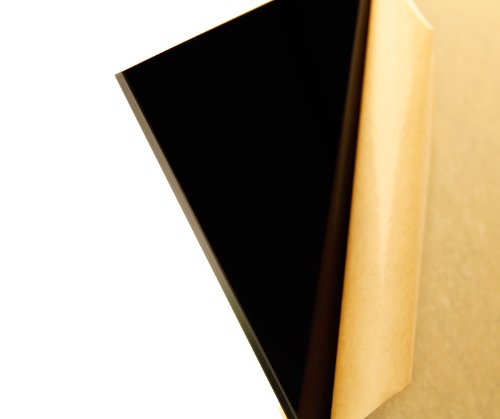 Cast acrylic sheet, translucent black, 12" x 24&qu…