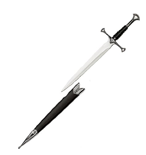 Fury antique style dagger, 12-inch pewter finish and fa…