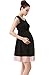 Momo Maternity Women's Nell Lace-Trimmed Colorblock Dress, Black, M