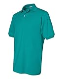 Jerzees mens 5.6 oz. 50/50 Jersey Polo with SpotShield(437)-JADE-M