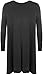 WearAll Women's Plus Size Flared Long Sleeve Swing Dress Top