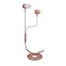 Teleson Earphone Wired Earbuds Metal In-ear Headphones with Microphone Music with HIFI Stereo Bass Earphones for 3.5mm Interface MK201(Pink)