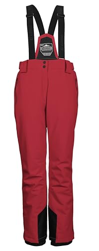 killtec Damen Funktionshose/Skihose mit abnehmbaren Trägern, Kantenschutz und Schneefang KSW 249 WMN SKI PNTS, modern red, 38, 37559-000