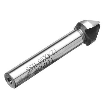 Generic 8Mm 60 Degree Three Flute Straight Shank Hss Chamfer Milling Cutter Bit,Size: 12.4 * 60